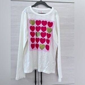 CrewCuts Girls White Long Sleeve Shirt           Size L 10/11